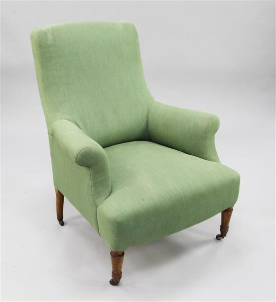 A Victorian armchair,